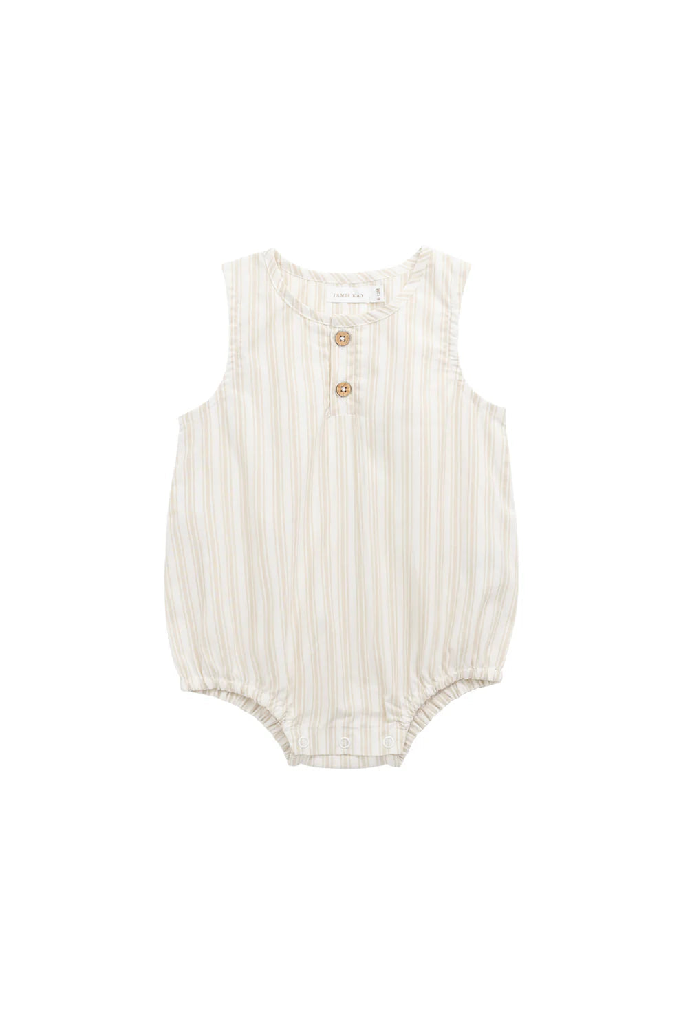 Jamie Kay- Organic Cotton Archie Playsuit Variegated Stripe Foam