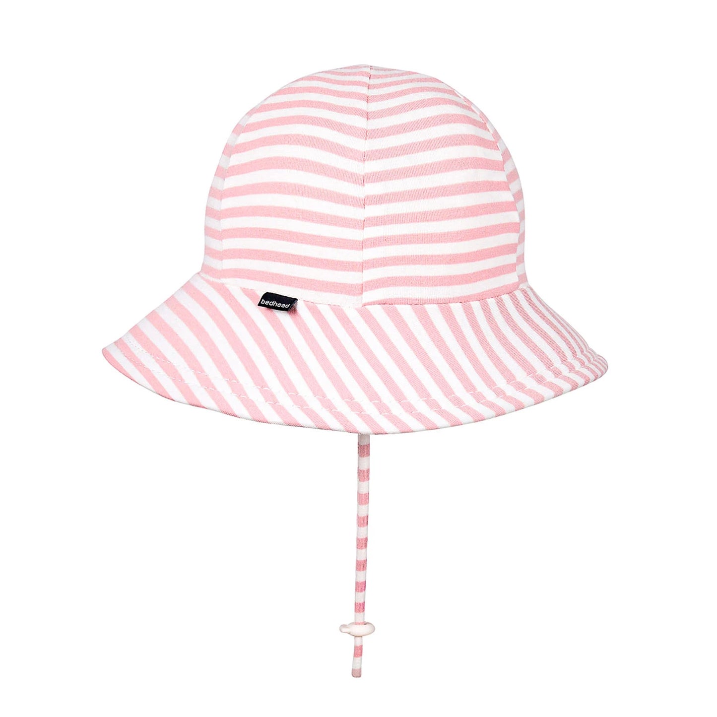Bedhead hats Toddler Bucket Hat Pink Stripe - UPF50+ Stretch Comfort Anti-flop Brim