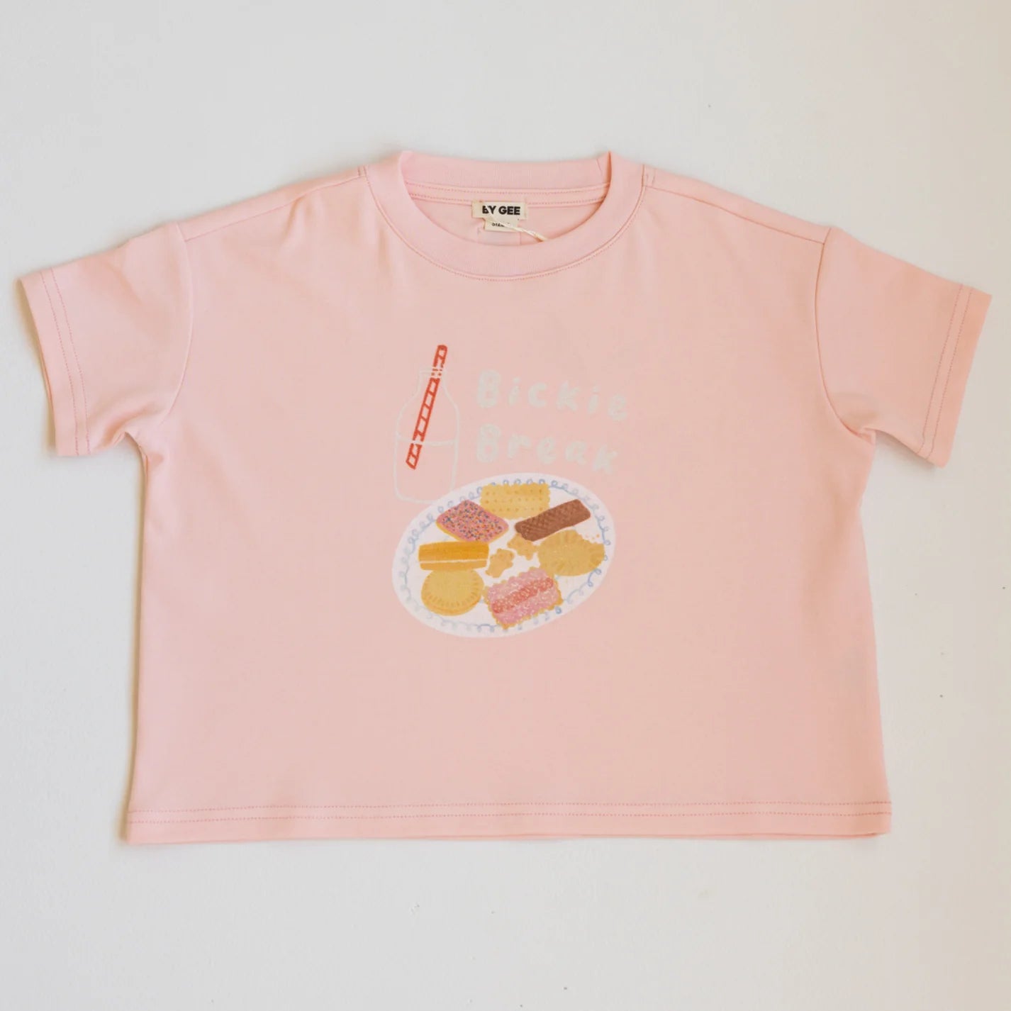 BY GEE Bickie Break Boxy Tee - Pink