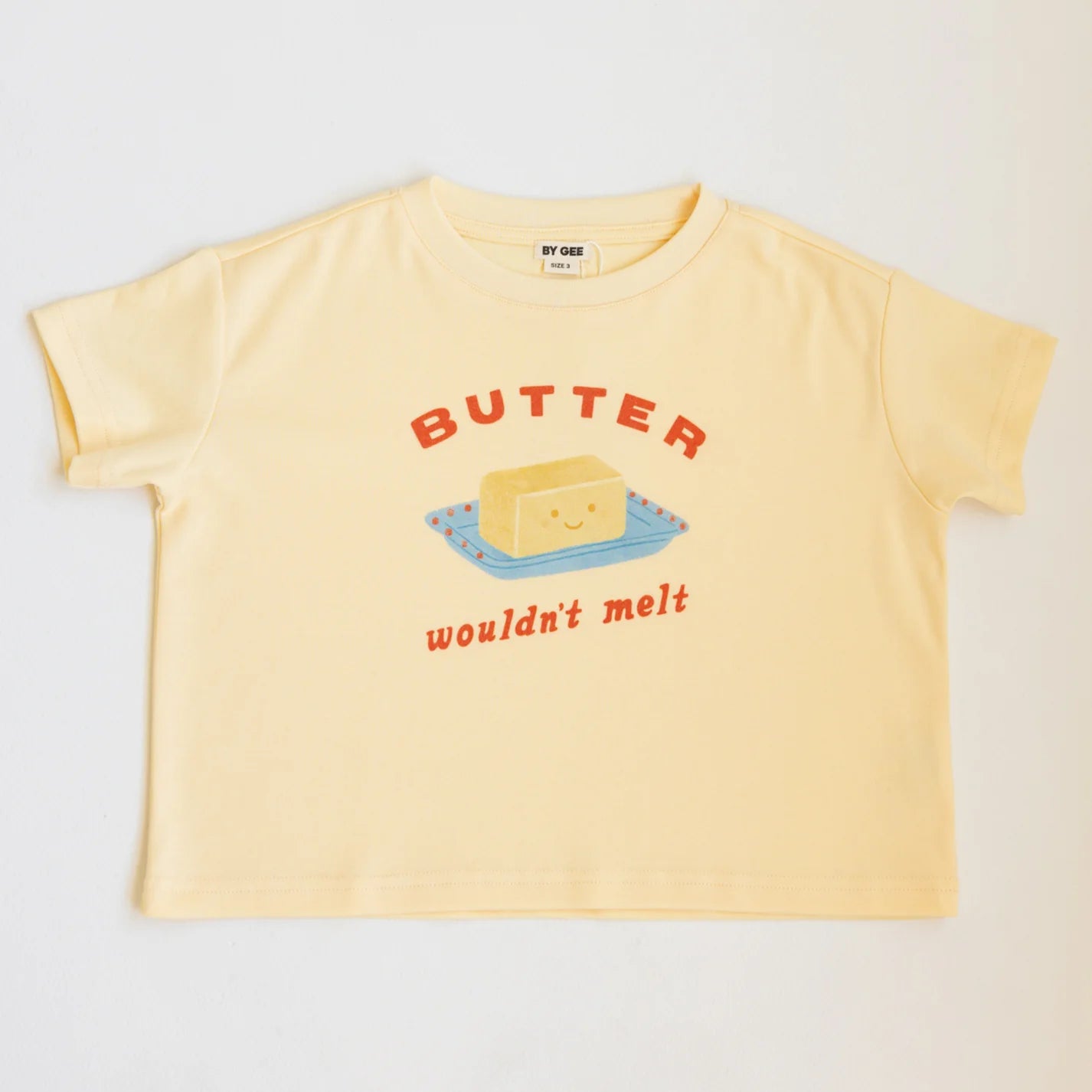 BY GEE Butter Boxy Tee - Butter Yellow
