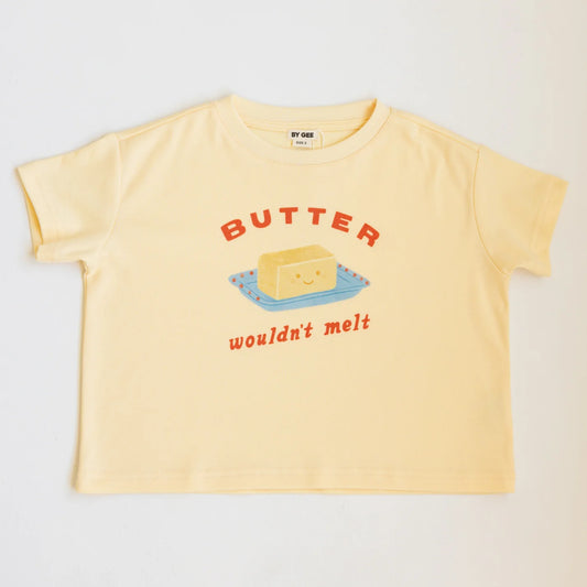 BY GEE Butter Boxy Tee - Butter Yellow