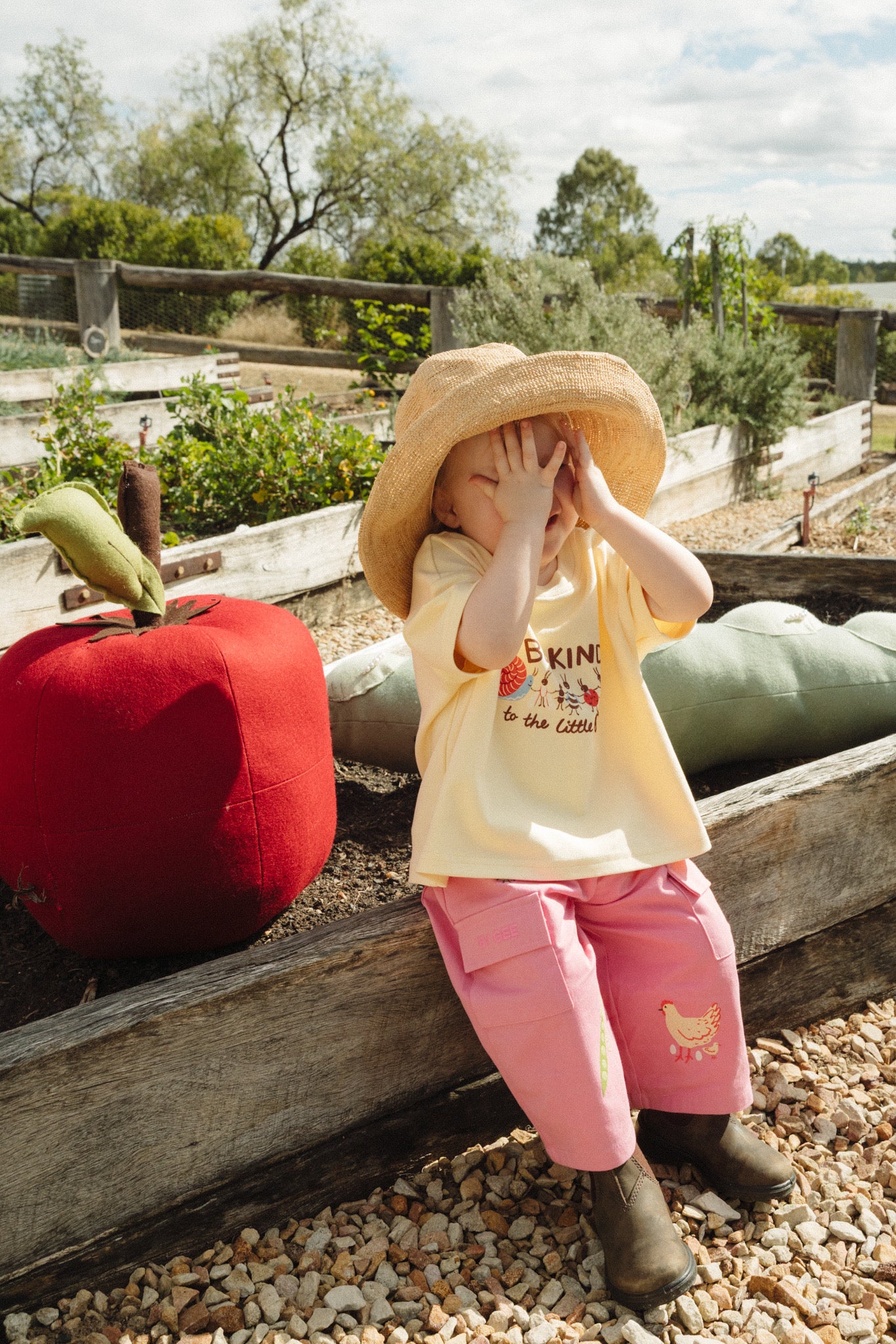 BY GEE Little Guys Oversized Boxy Tee - Be Kind to the Little Guys - Butter