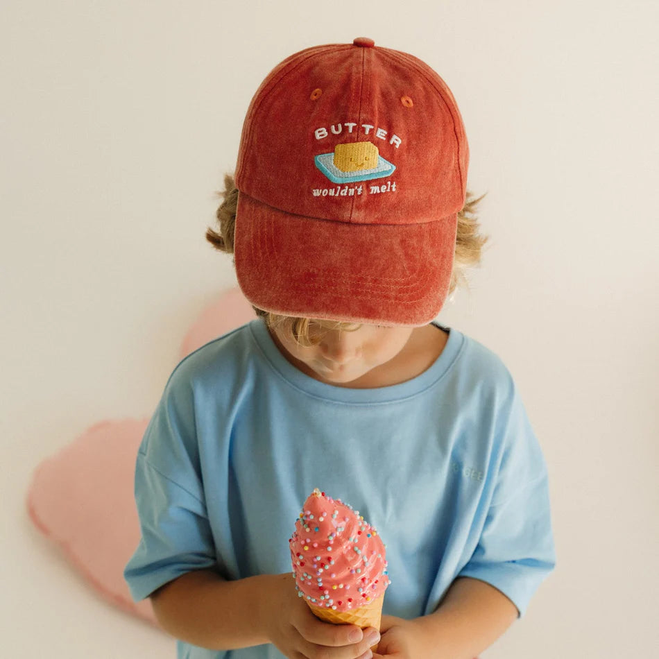 BY GEE Kids Butter Cap - Acid Wash Red