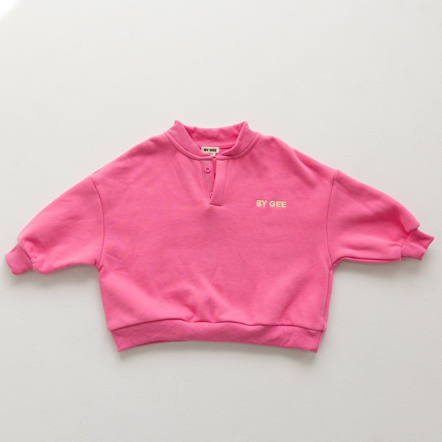 BY GEE Cotton Boxy Sweatshirt - Peony