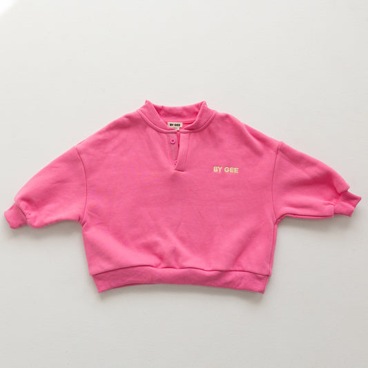 BY GEE Cotton Boxy Sweatshirt - Peony PREORDER