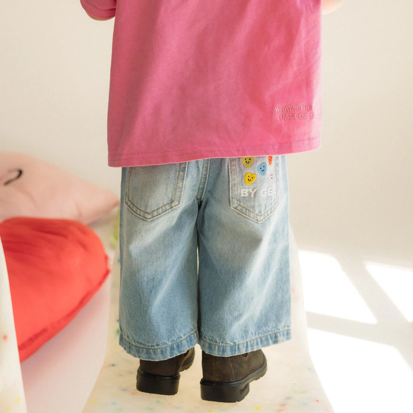 BY GEE Wide Leg Denim Jeans