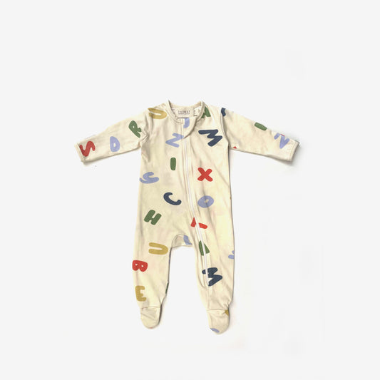 The Rest - Organic Zipsuit Alphabet