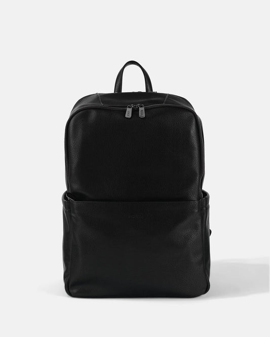 OiOi Multitasker Nappy Backpack Black Vegan Leather