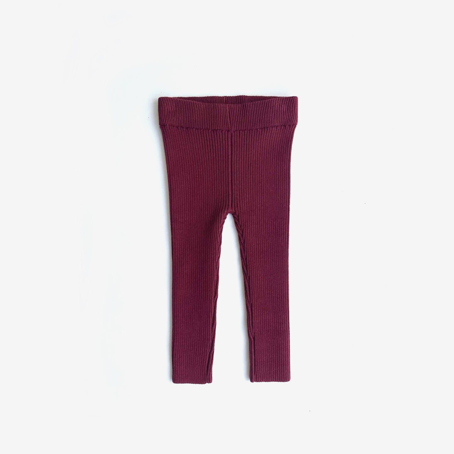 The Rest - Organic Cotton Rib Knit Leggings - Plum