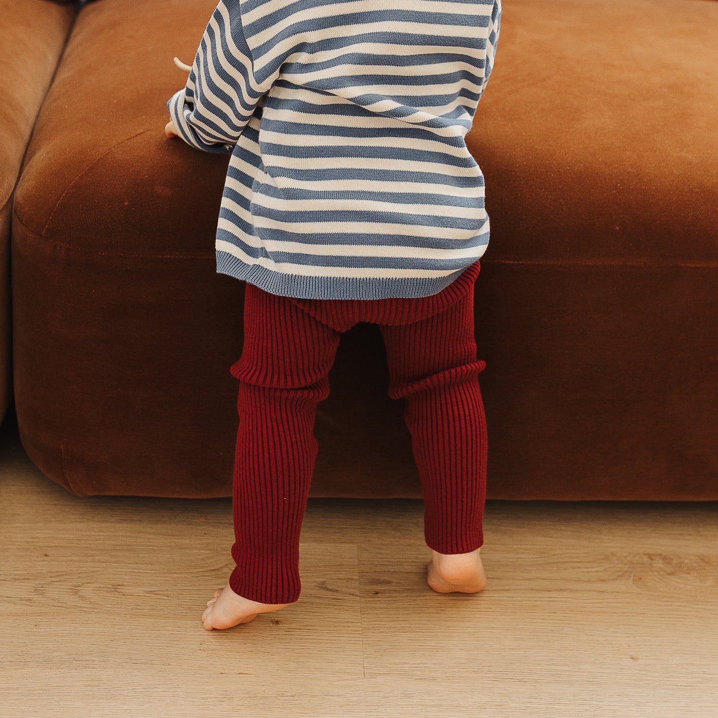The Rest - Organic Cotton Rib Knit Leggings - Plum