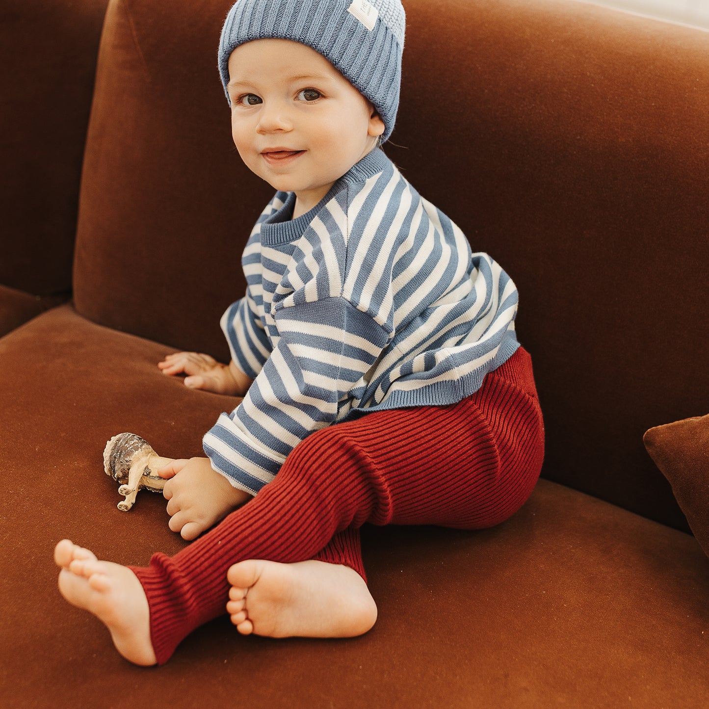 The Rest - Organic Cotton Rib Knit Leggings - Plum