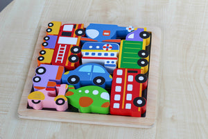 Kiddie Connect  Chunky Vehicles Puzzle