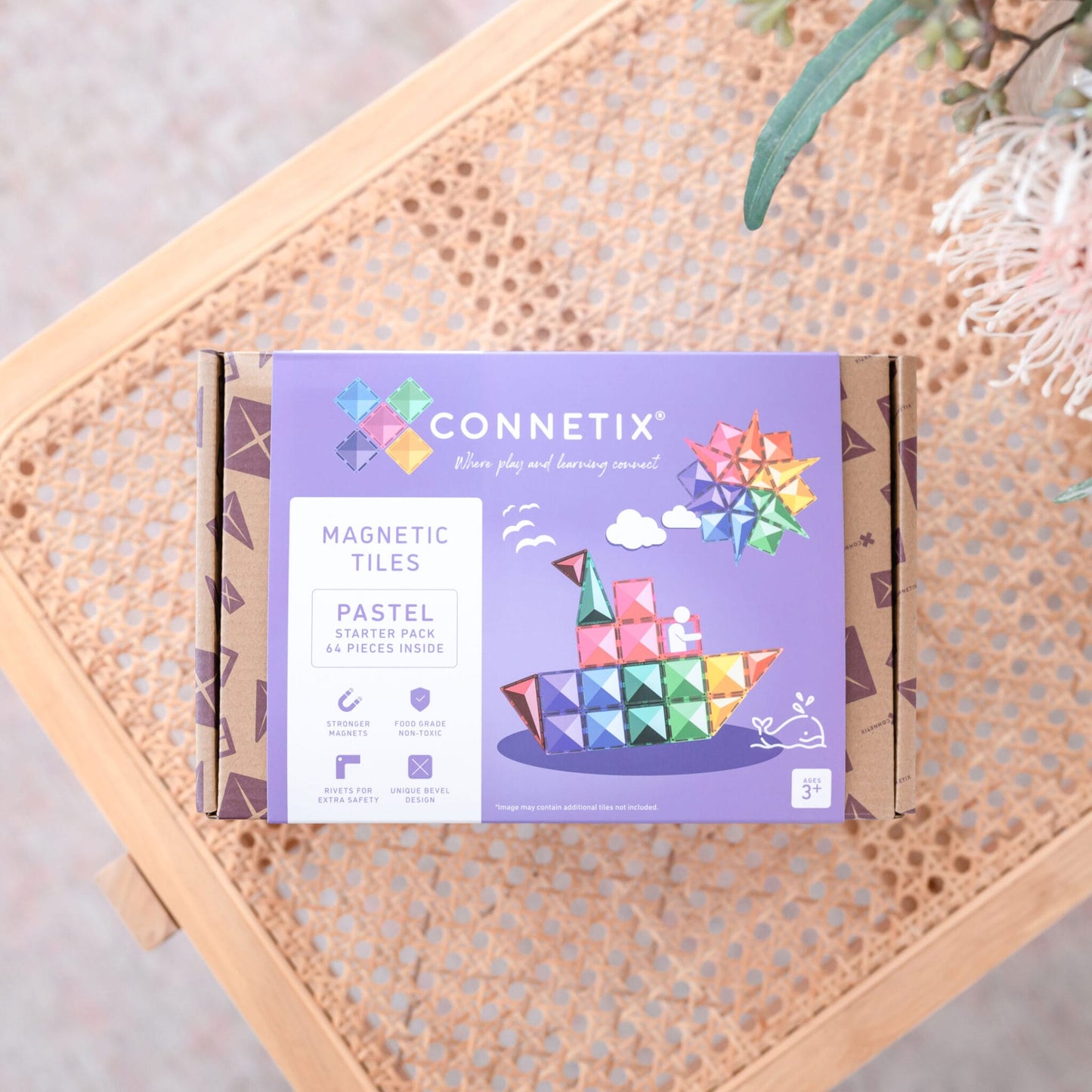 Connetix - Pastel 64 Piece Starter Pack