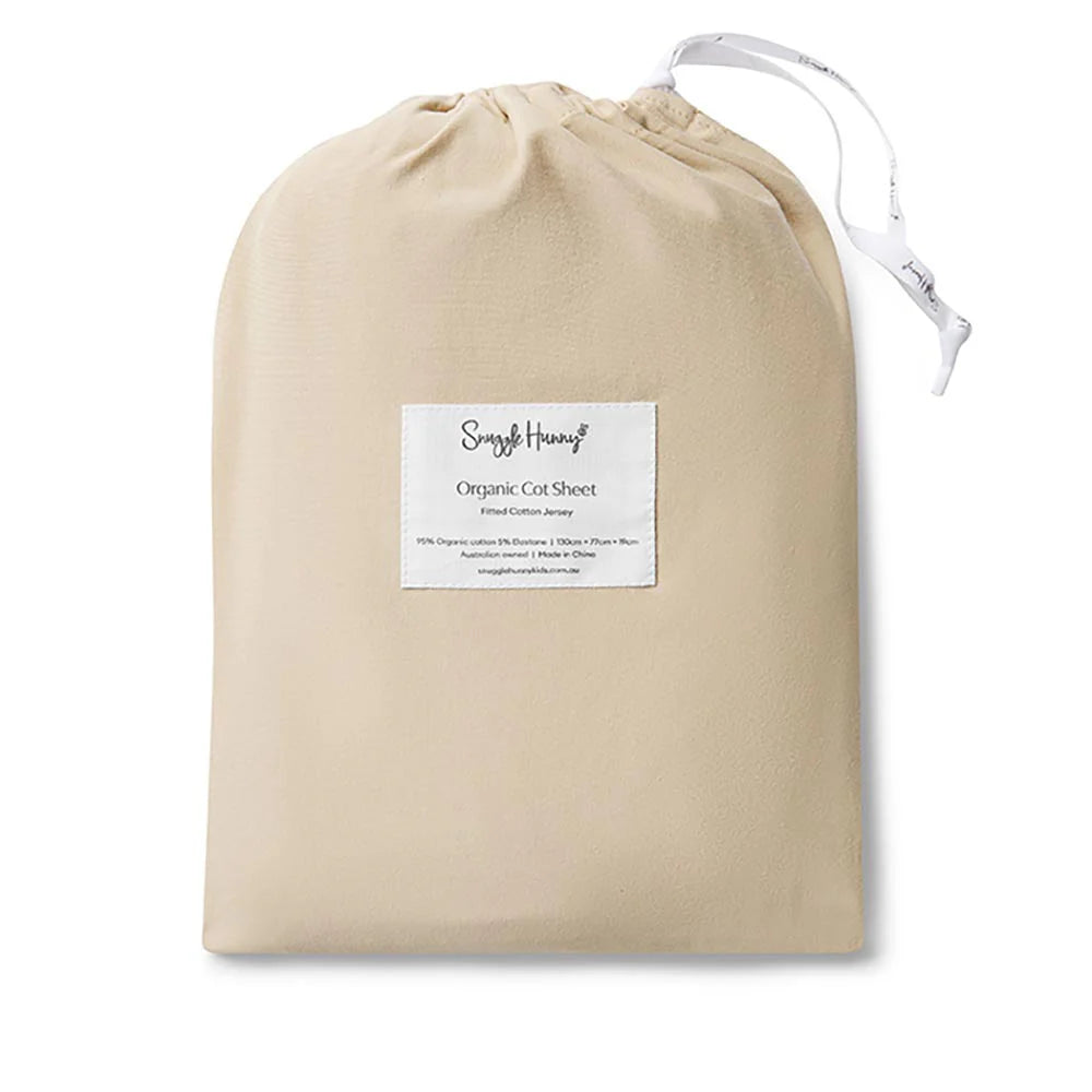 Snuggle Hunny Organic Cot Sheet Pebble