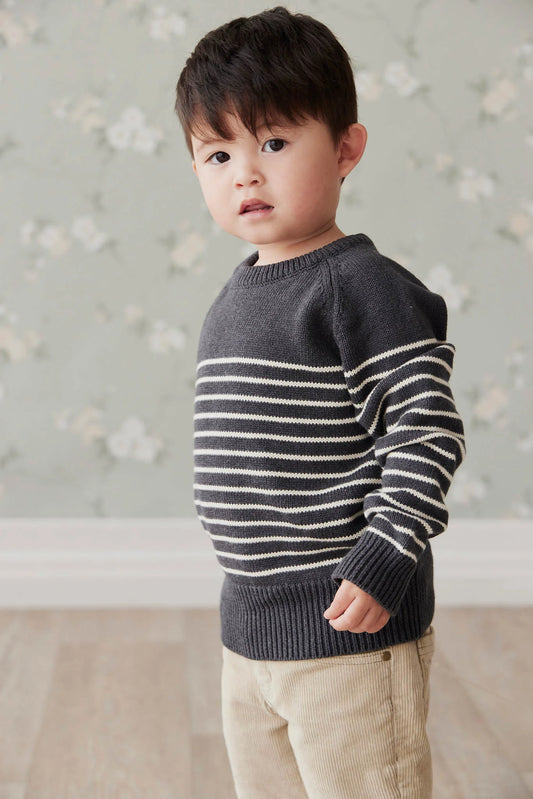 Jamie Kay Elias Jumper Lava Smoke Elias Stripe