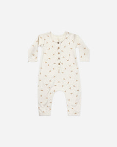 Quincy Mae - Long Sleeper Jumpsuit - Doves