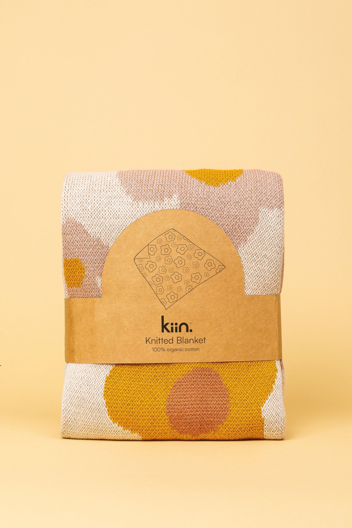 Kiin Organic Cotton Knitted Bloom Blanket