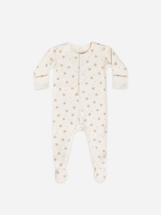 Quincy Mae Full Snap Footie Dotty Floral