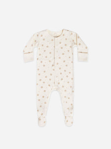 Quincy Mae - Full Snap Footie Dotty Floral