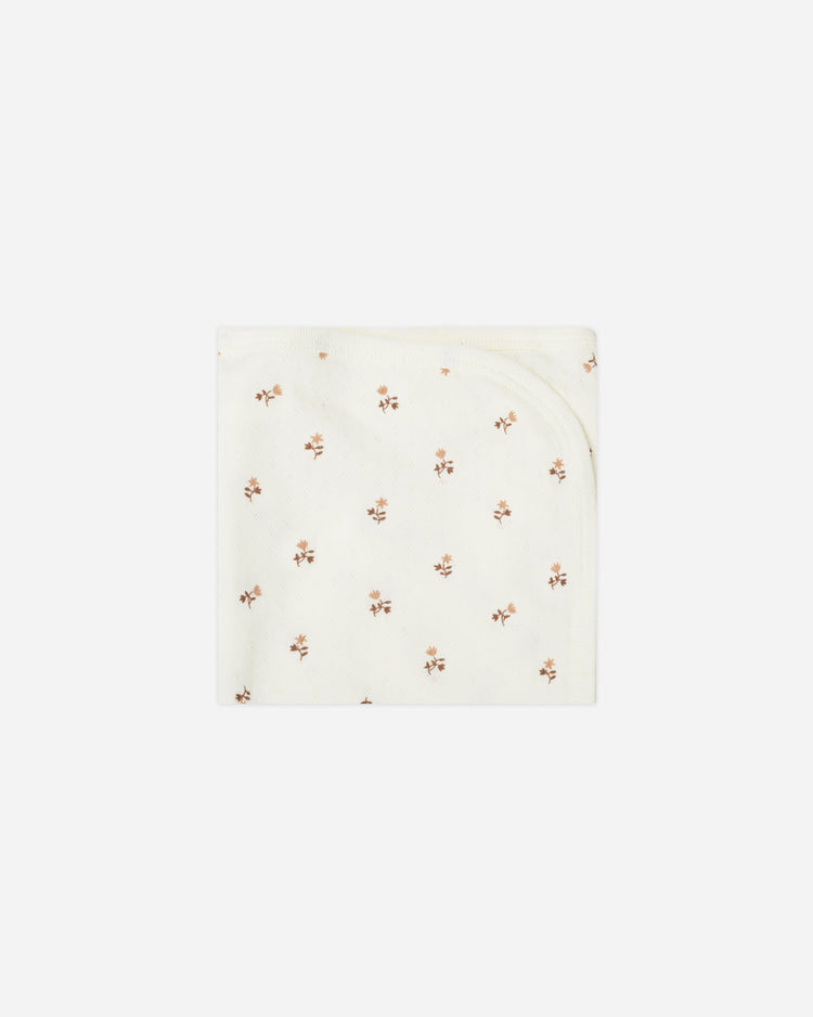 Quincy Mae Pointelle Baby Blanket Rose Fleur