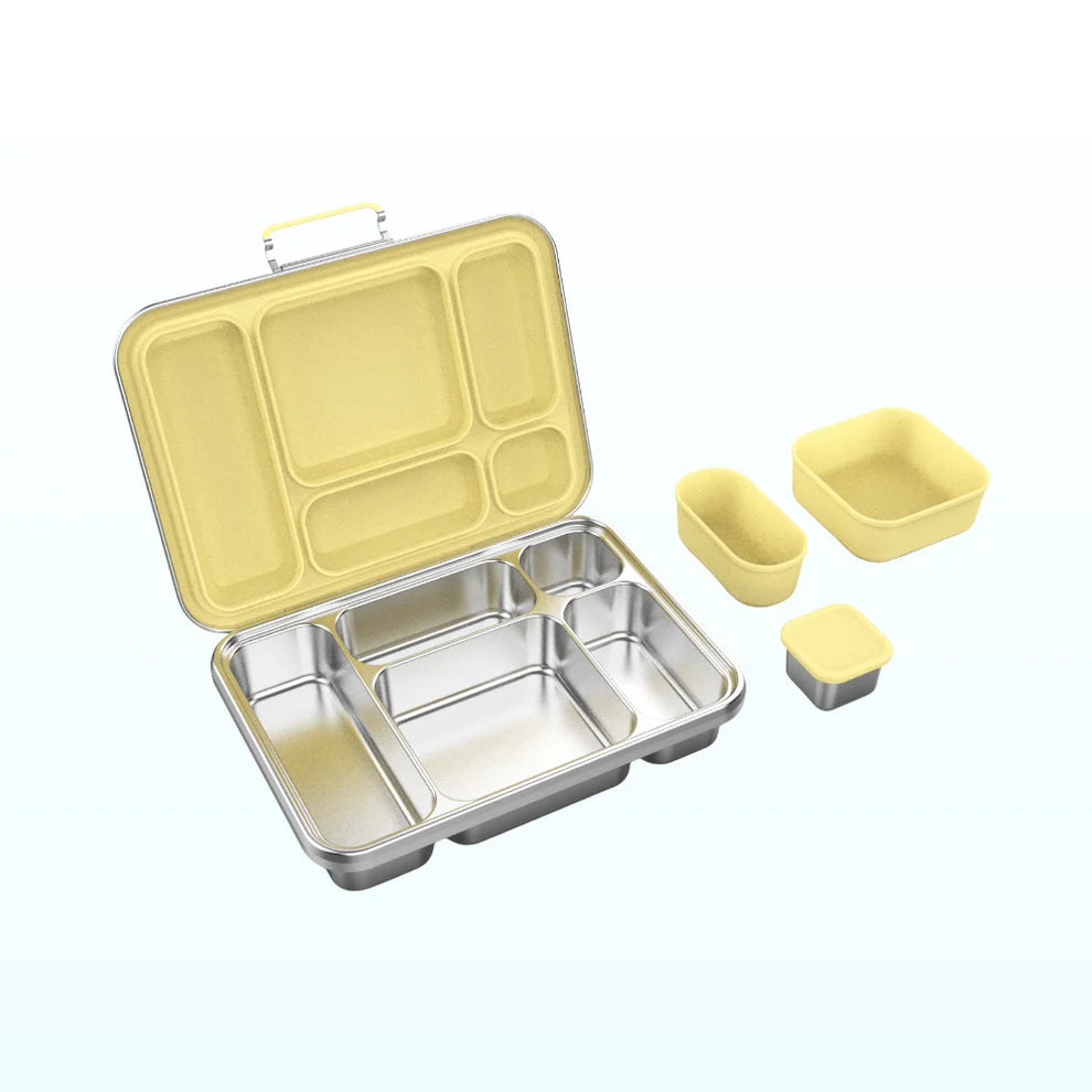 New EcoCocoon V2 Bento Lunch Box 5 - Leak Proof - Limoncello