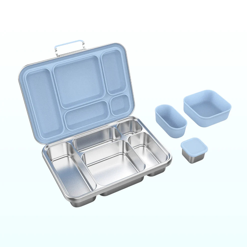 New EcoCocoon V2 Bento Lunch Box 5 - Leak Proof - Blueberry