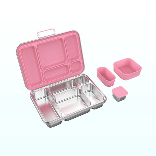 New EcoCocoon V2 Bento Lunch Box 5 - Leak Proof - Pink Rose