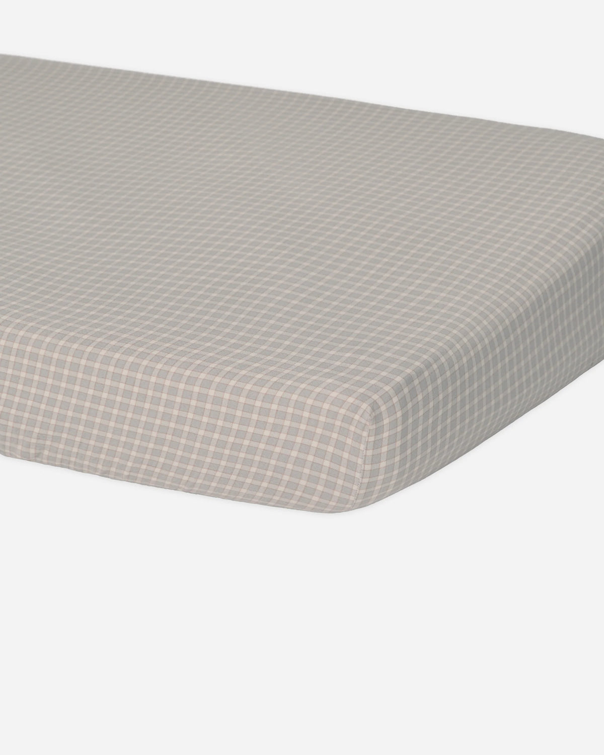 Quincy Mae Woven Crib Sheet Blue Gingham