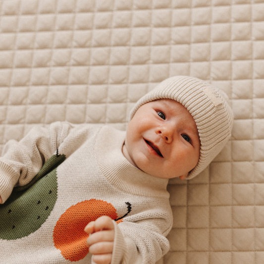 The Rest - Organic Cotton Rib Beanie Oat Marle
