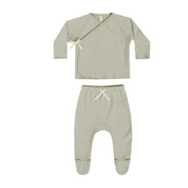 Quincy Mae Kimono Top + Footed Pant - Mint