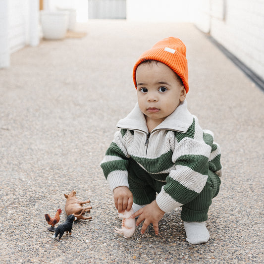 The Rest - Fisherman Jumper Clover Rugby Stripe