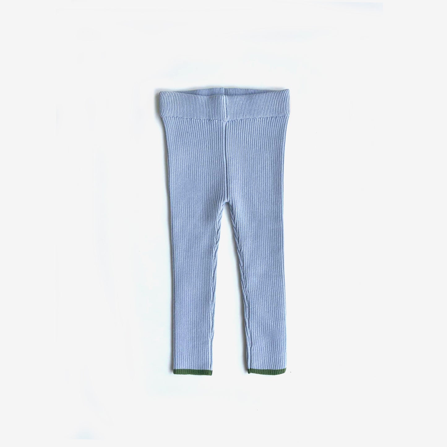 The Rest - Organic Cotton Rib Knit Leggings - Sky Clover Dip