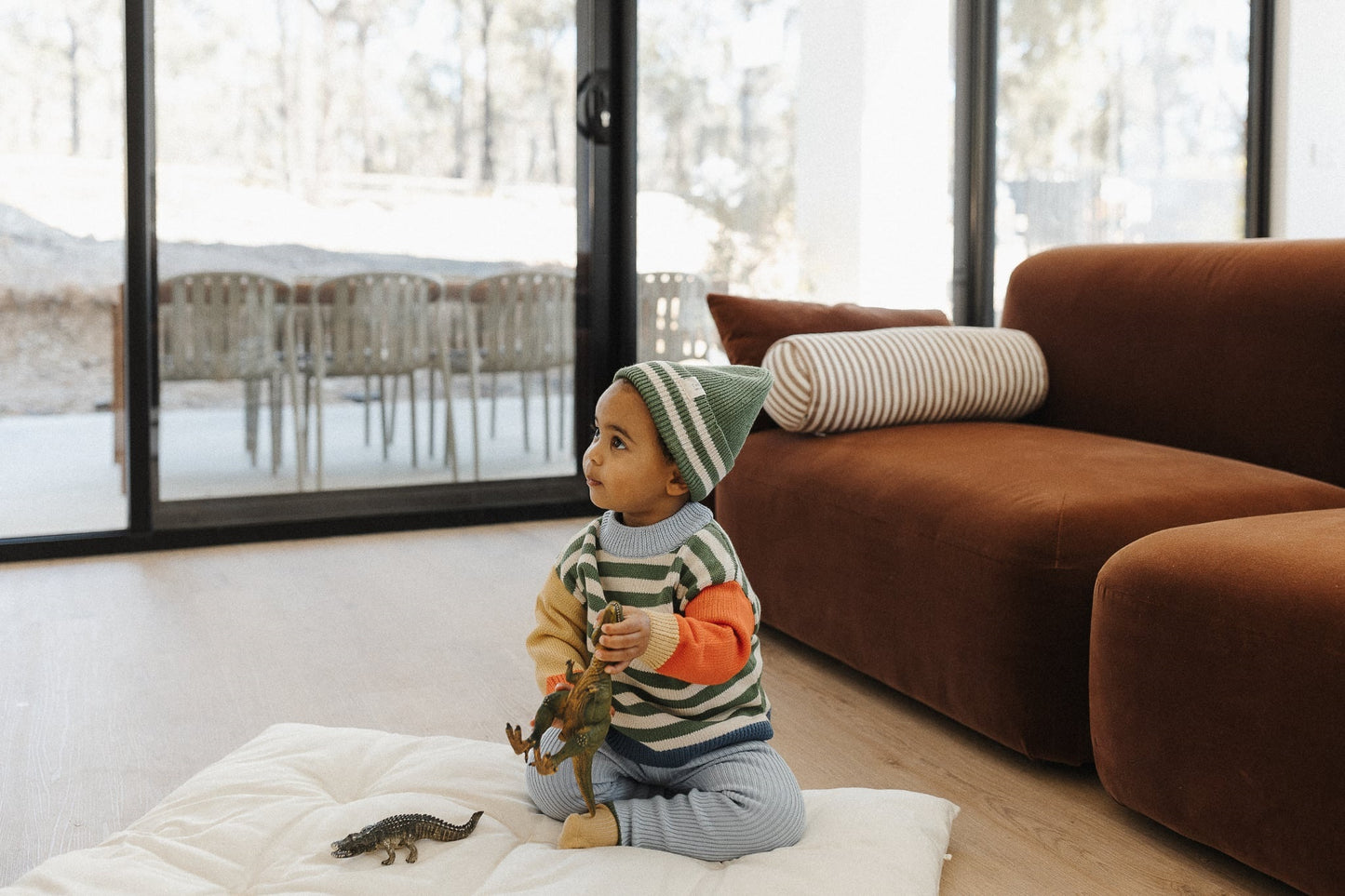The Rest - Organic Cotton Rib Knit Leggings - Sky Clover Dip