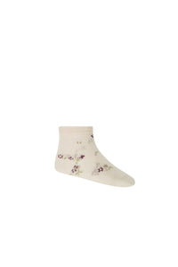 Jamie Kay Jacquard Lauren Floral Frill Sock