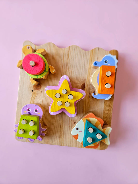 Qtoys Seaside Animal Shape Puzzle