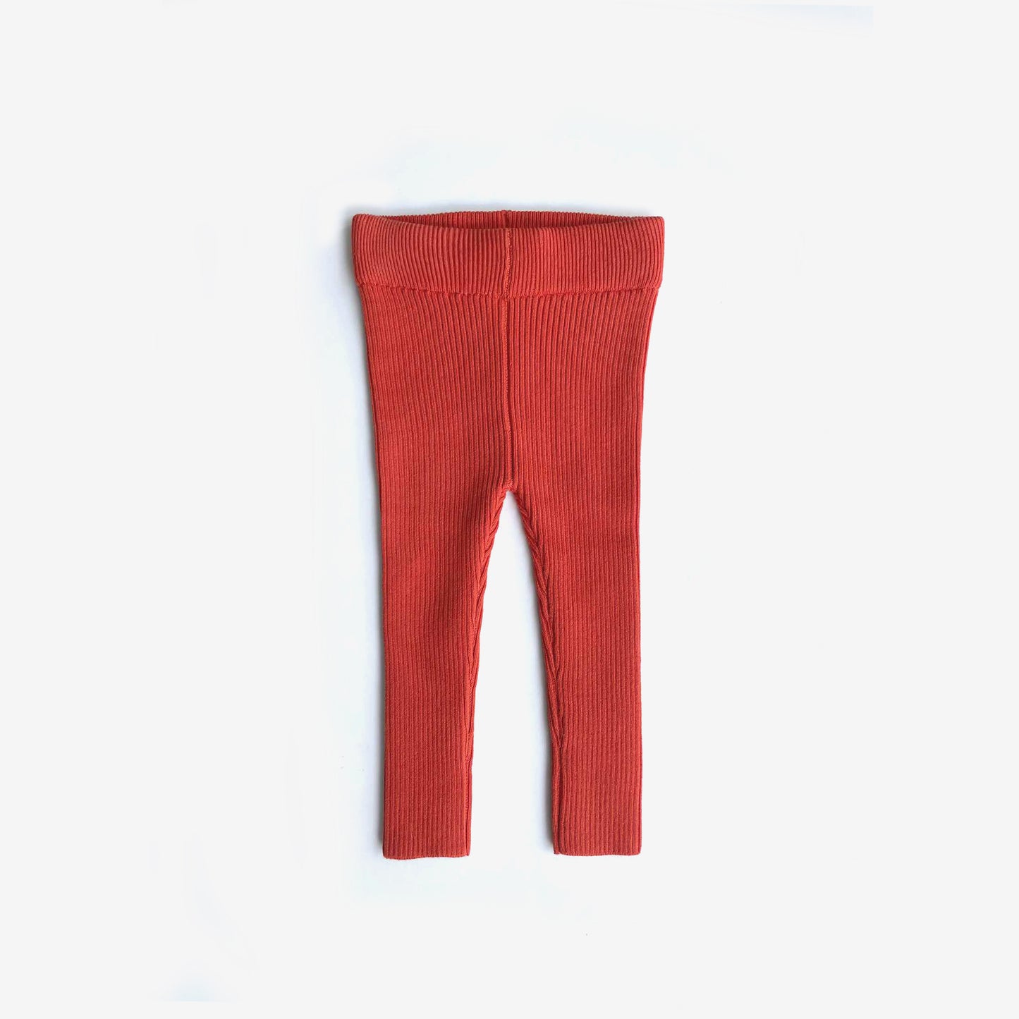 The Rest - Organic Cotton Rib Knit Leggings -Tomato