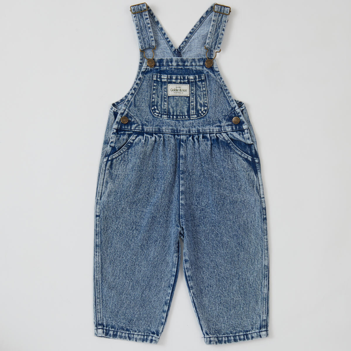 Goldie + Ace Austin Vintage Dark Denim Overalls