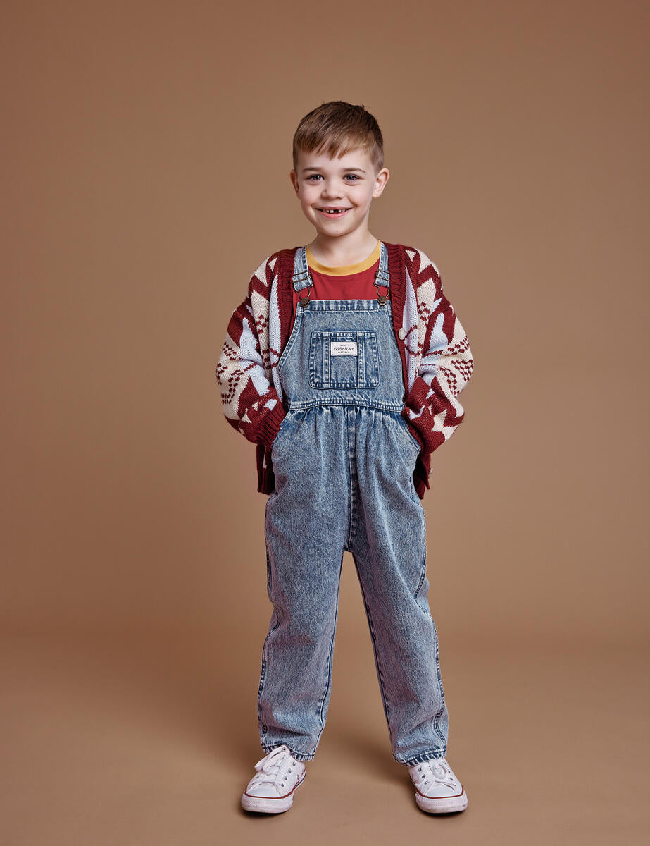 Goldie + Ace Austin Vintage Dark Denim Overalls