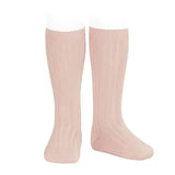 Condor - Ribbed Knee High Socks. Rosa Palo 2016/2 COL 526