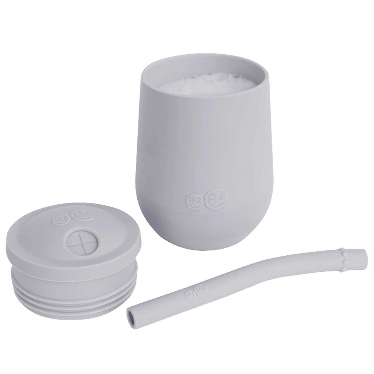 EzPz Mini Cup + Straw Training Set  Pewter