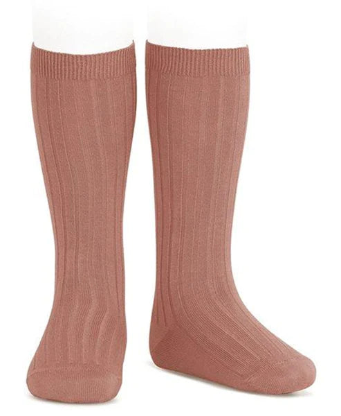 Condor -  Ribbed Knee High Socks. Terrocotta 2016/2 COL 126