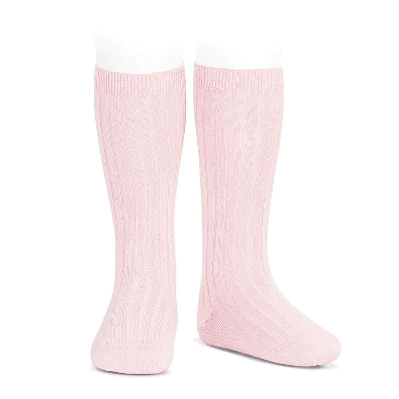Condor - Ribbed Knee High Socks. Rosa 2016/2 COL 500