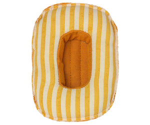 Maileg Rubber Boat Small Mouse Yellow Stripe