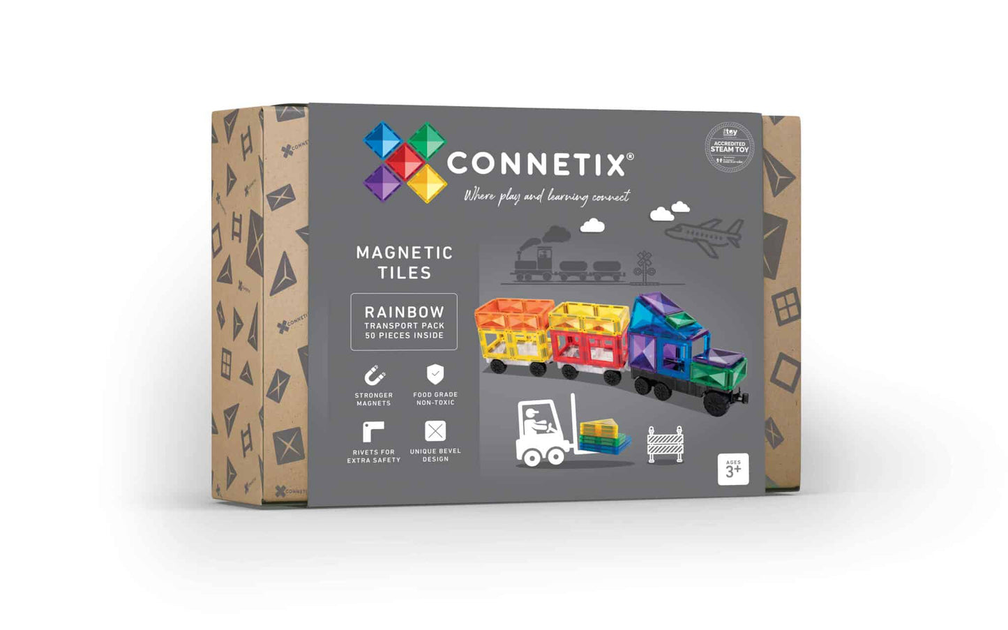 Connetix - Rainbow 50 Piece Transport Pack