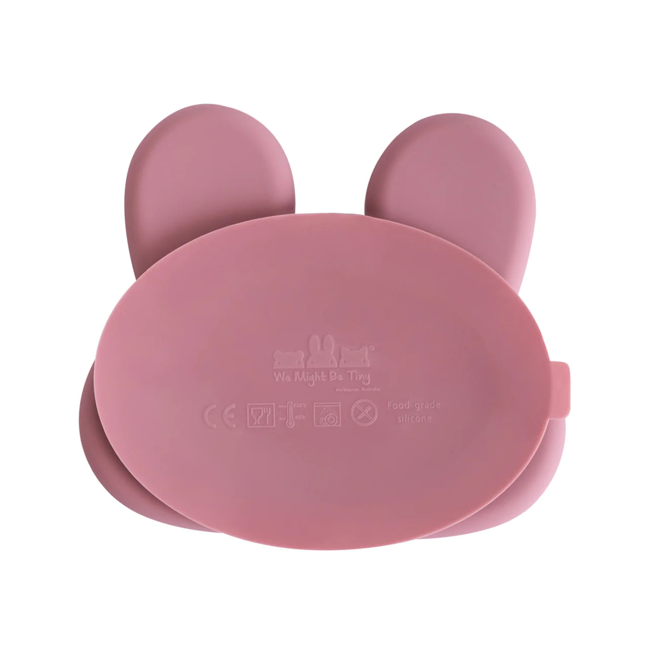 We Might Be Tiny Stickie Plate Bunny. Dusty Rose