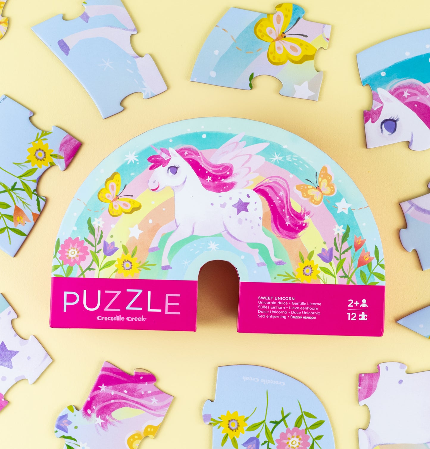 Crocodile Creek Mini Puzzle 12pce - Sweet Unicorn