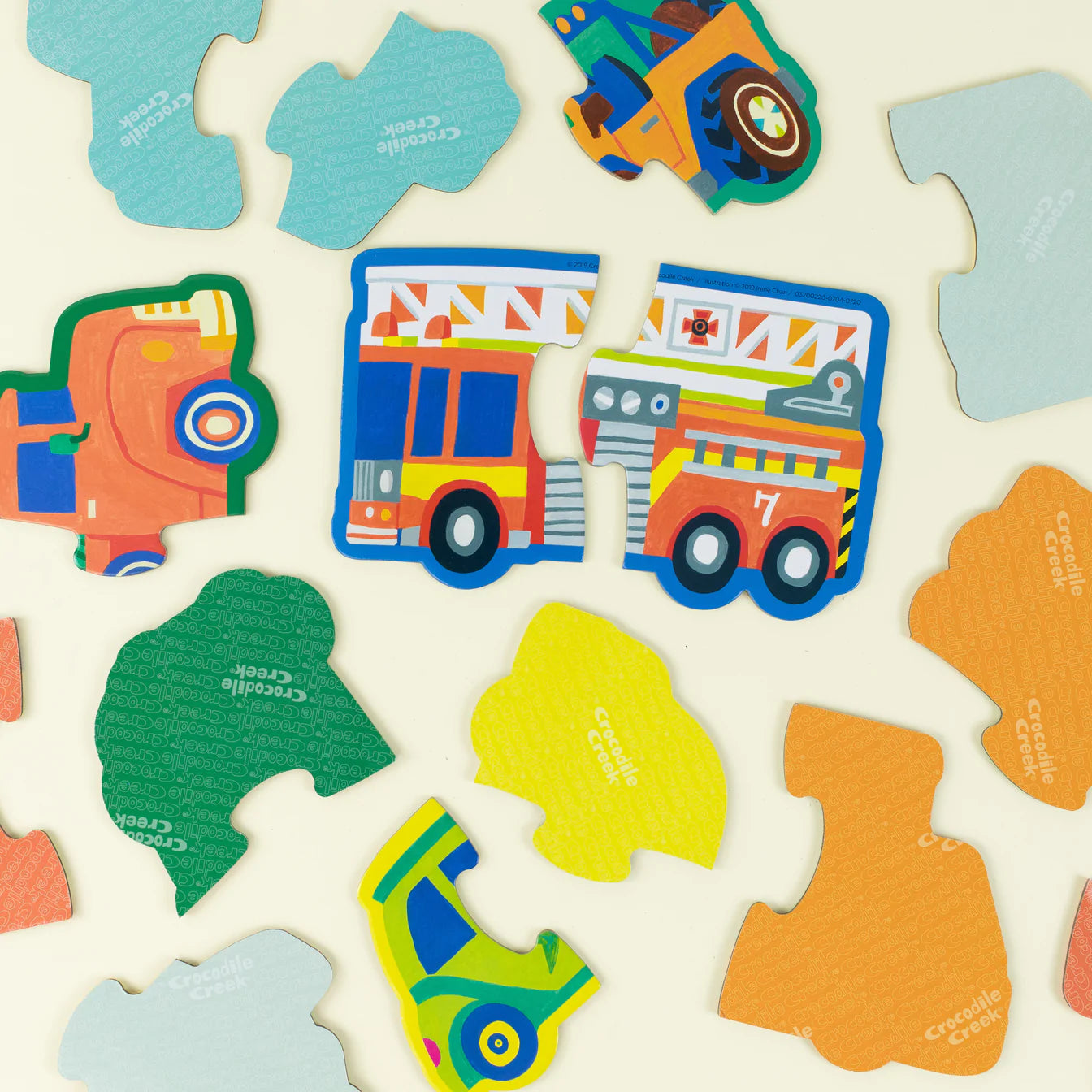 Crocodile Creek Let's Begin 2 Pce Puzzle - Vehicles