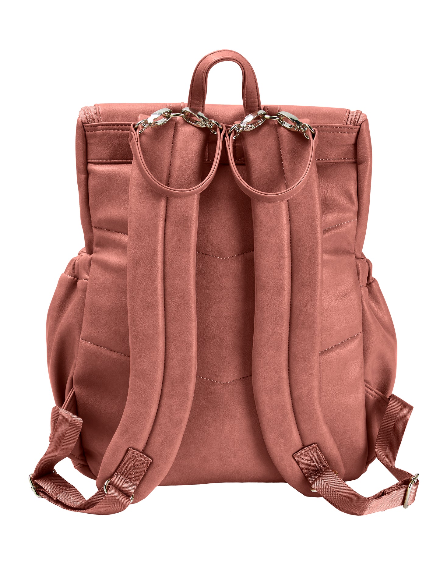 OiOi Faux Leather Nappy Backpack - Dusty Rose