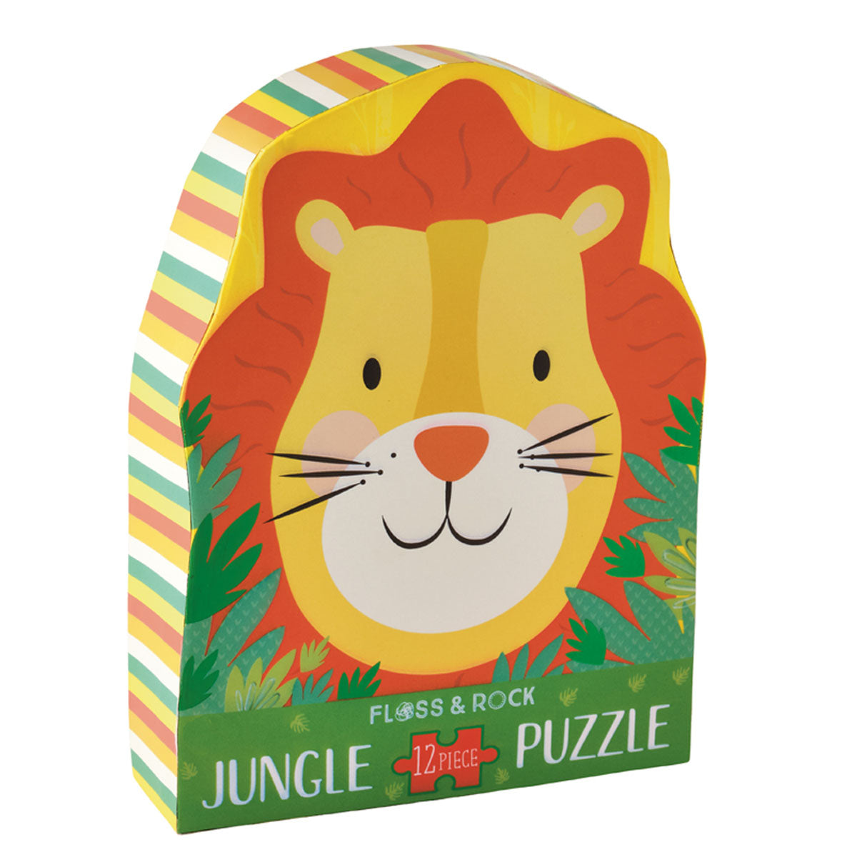 Floss & Rock 12 Pc Shaped Jigsaw Puzzle – Lion