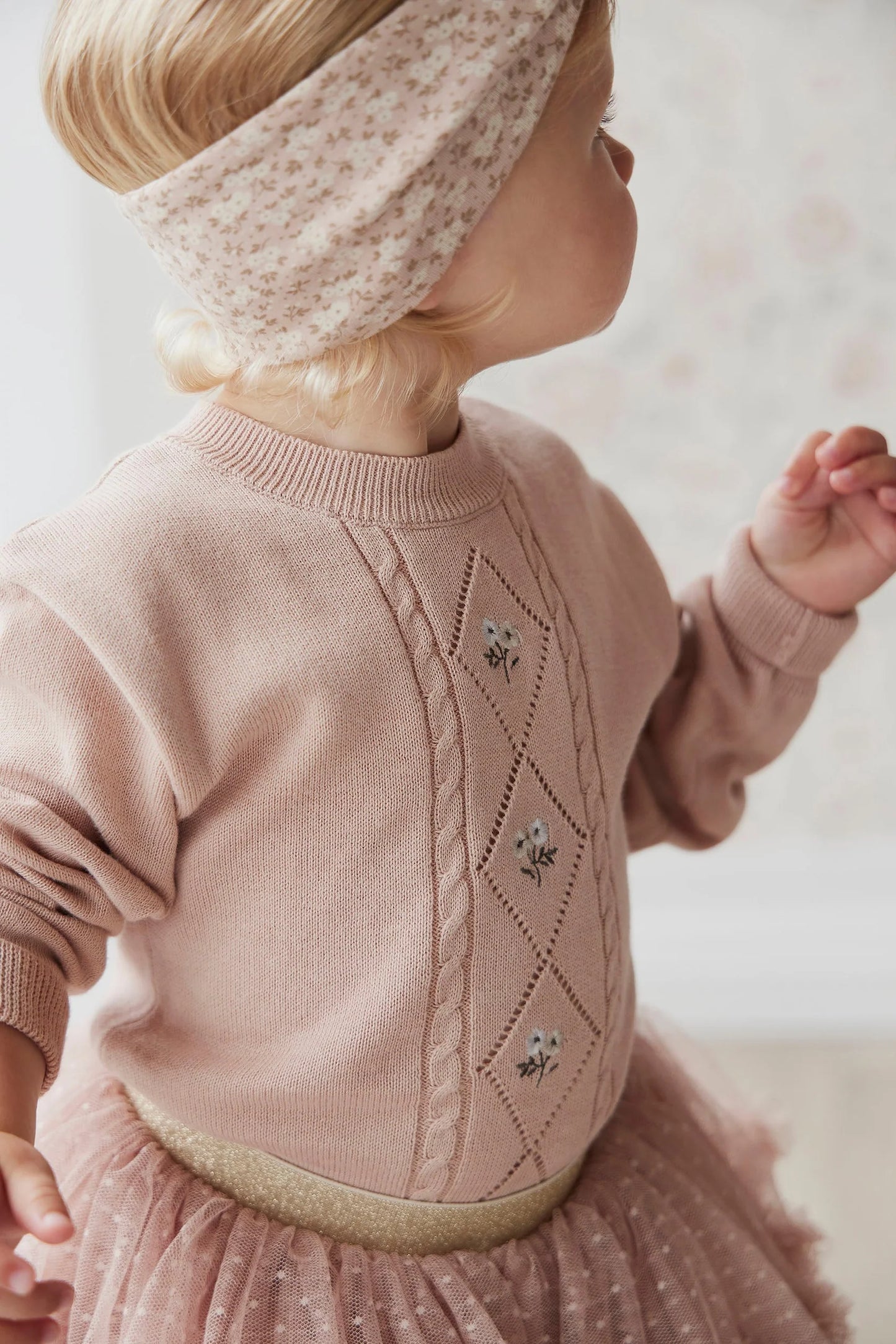 Jamie Kay Maeve Knitted Jumper Dusky Rose